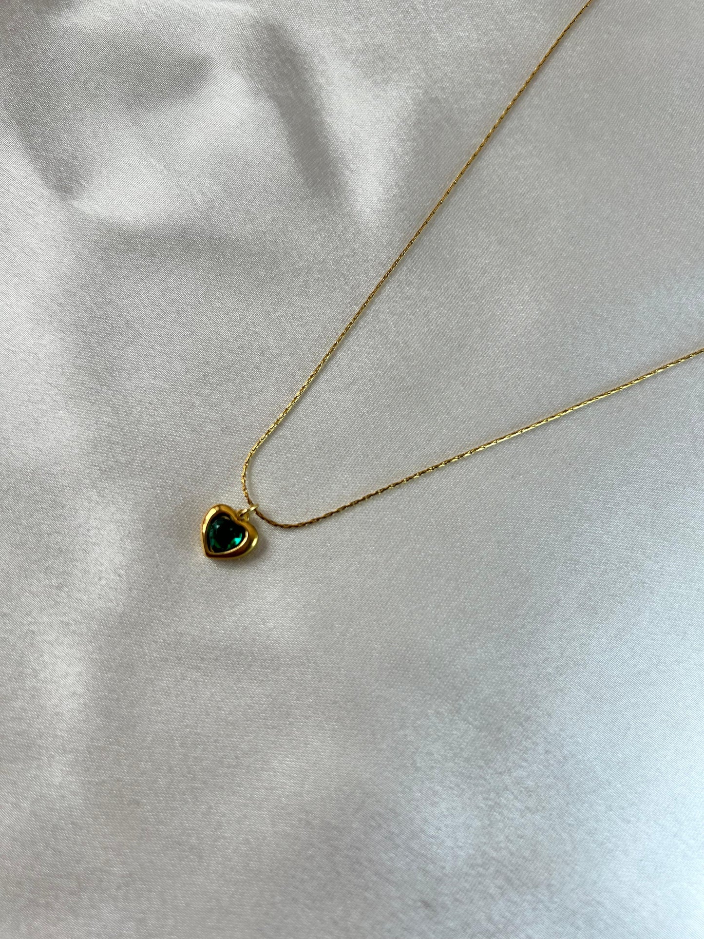 Emerald Heart Necklace