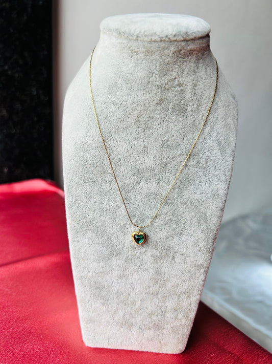 Emerald Heart Necklace