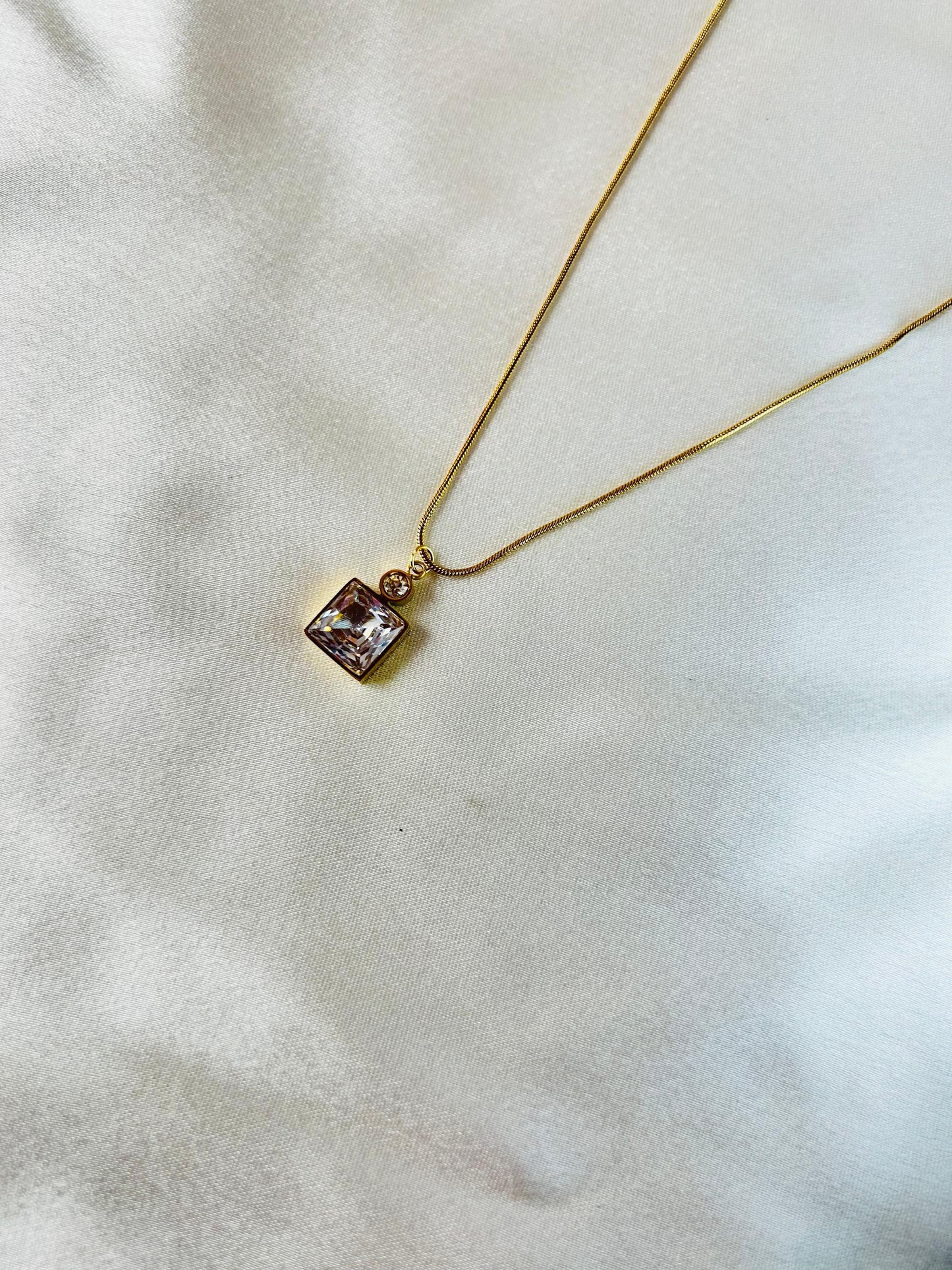 Square Diamond Necklace